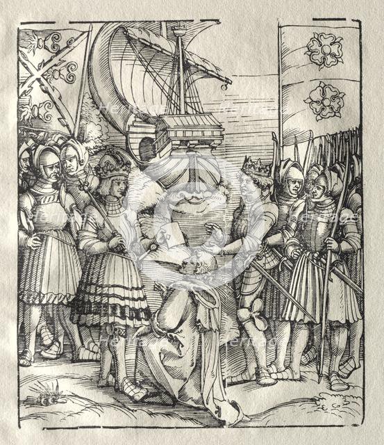 Maximilian Makes Peace with Henry VII. Creator: Peter Flötner (German, 1485-1546), possibly by.