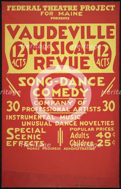 Vaudeville Revue, Maine, [193-]. Creator: Unknown.