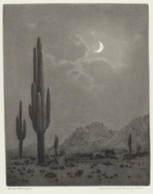 New Moon and Evening Star, c. 1932. Creator: George Elbert Burr.