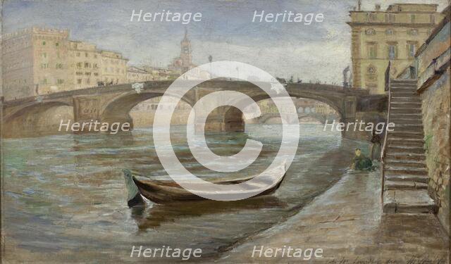 An Overcast Day in Florence near Ponte Santa Trinità, 1888. Creator: Theodor Esbern Philipsen.