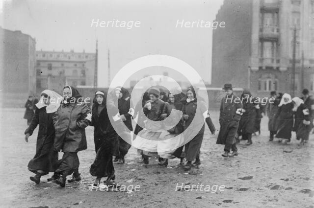 Russian nurses going to funeral, between 1914 and c1915. Creator: Bain News Service.