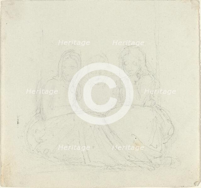 Three Seated Female Figures. Creator: John Flaxman.