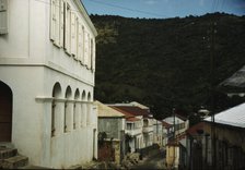 One of the steep streets on the hillsides, Charlotte Amalie, St. Thomas Island, Virgin Islands, 1941 Creator: Jack Delano.