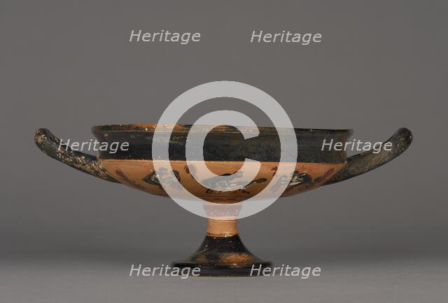 Attic Black-Figure Droop Cup, 520 BC. Creator: Wraith Painter.