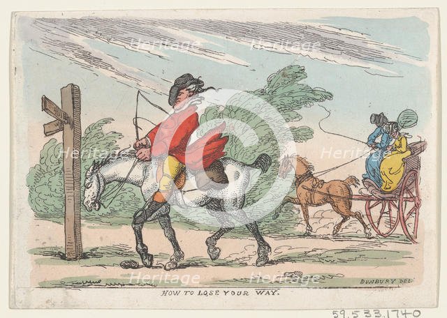 How to Lose Your Way, 1803-1815., 1803-1815. Creator: Thomas Rowlandson.