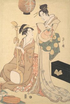 Two Geisha, ca. 1792. Creator: Hosoda Eishi.