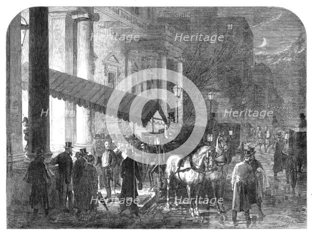 Mr. Gladstone's Ministerial Dinner: arrival of guests, 1870. Creator: Unknown.