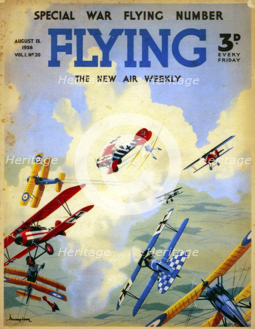 A World War I dogfight (1914-1918), 1938. Artist: Unknown