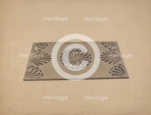 Sidewalk Grating, c. 1939. Creator: Sydney Roberts.