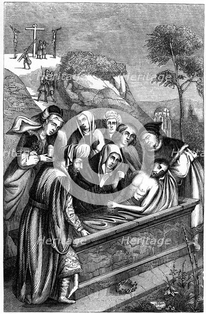 'The Entombment', c15th century (1849).Artist: Plon Freres
