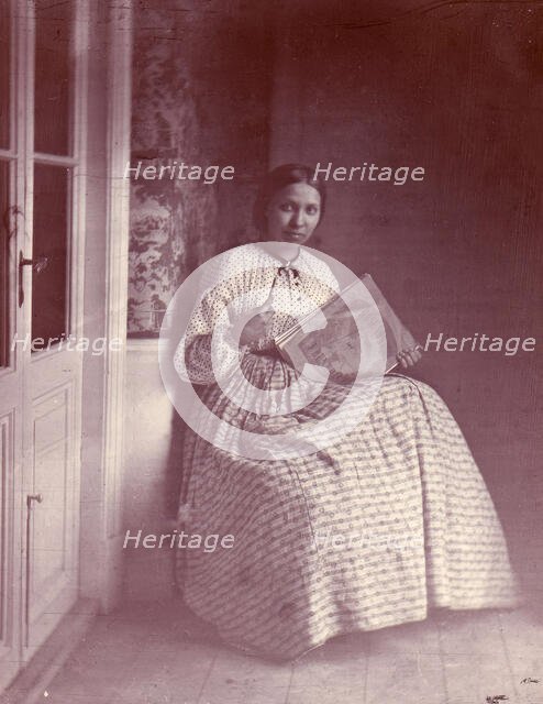 Portrait of the composer Elfrida Andrée at the age of 22, 1863. Creator: Salomon August Andree.