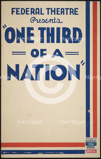 One Third of a Nation, [193-]. Creator: Unknown.