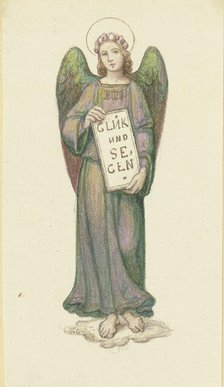 Angel with a banner: Good fortune and blessings. Creator: Marie Ellenrieder.