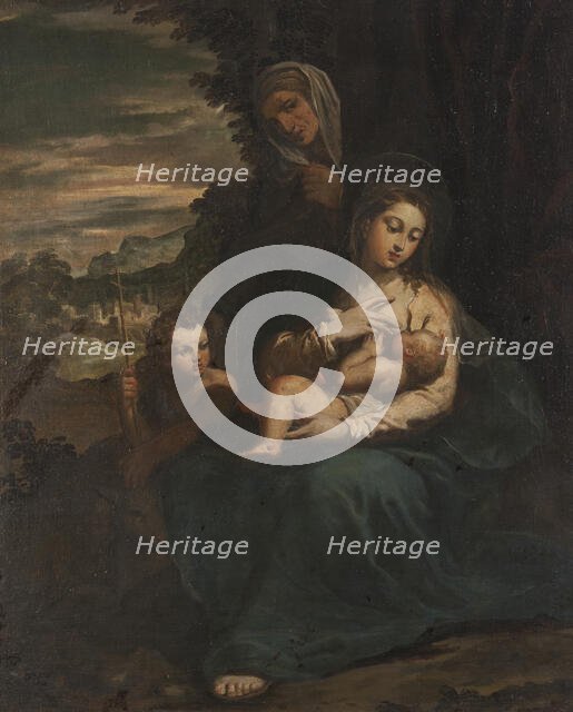 The Virgin and Child with St Elizabeth and the Infant St John. Creator: Scarsellino.