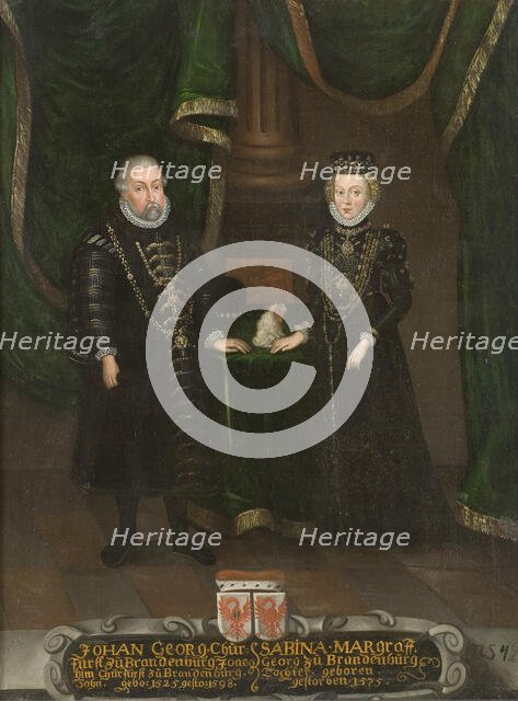 Johan Georg, 1525-1598, Elector of Brandenburg. Sabina, 1529-1575, c16th century. Creator: Anon.