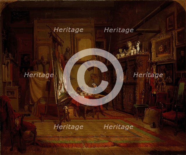 An Artist's Studio, 1864. Creator: John Ferguson Weir.