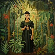 AI IMAGE - Portrait of Frida Kahlo, 1940s, (2023). Creator: Heritage Images.