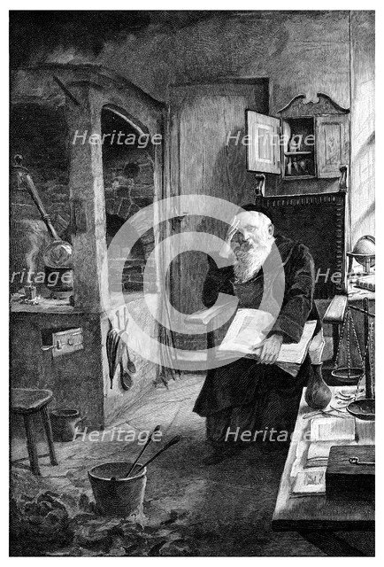 'A Fire was Always Burning on His Hearth', 1901. Artist: Unknown