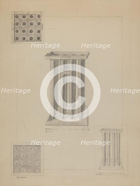 Candle Mold, 1935/1942. Creator: Edith Magnette.