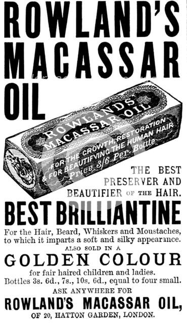 Advertisement for Rowland's Macassar Oil, 1895. Creator: Unknown.