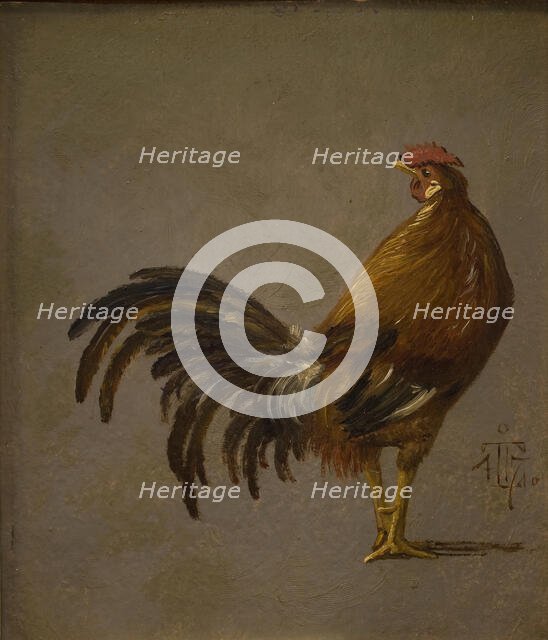 Rooster, 1847. Creator: Johan Thomas Lundbye.