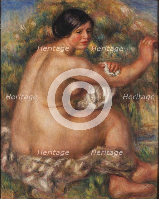 Bather Drying her Right Arm (Large Sitting Nude), 1912. Creator: Renoir, Pierre Auguste (1841-1919).