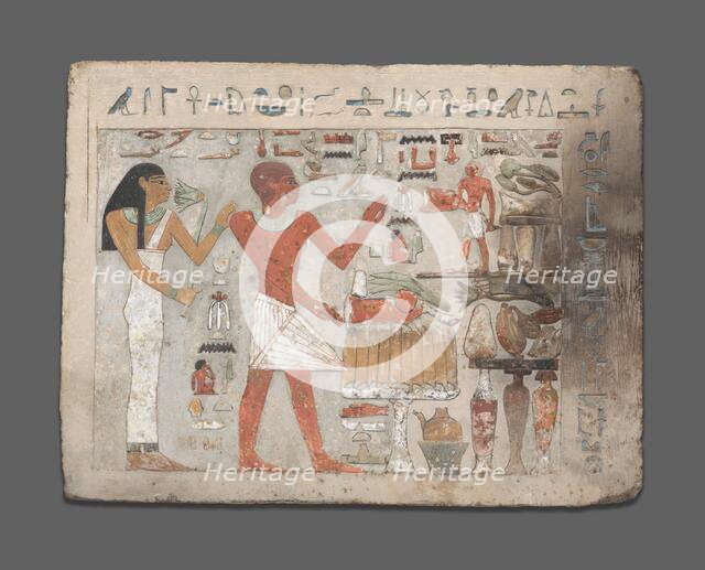 Stela of Amenemhat and Hemet, Egypt, Middle Kingdom, early Dynasty 12 (about 1956-1877 BCE). Creator: Unknown.