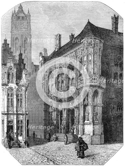 The Hotel de Ville, Ghent, 19th century. Artist: Unknown
