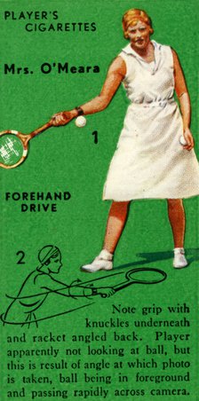 'Mrs. O'Meara - Forehand Drive', c1935. Creator: Unknown.