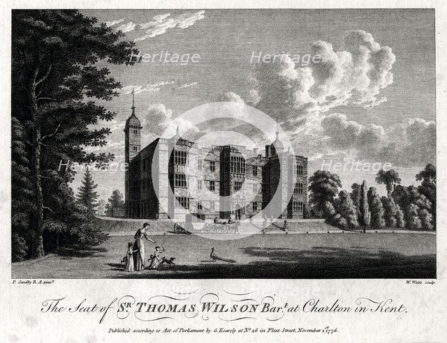 'The Seat of Sir Thomas Wilson Bart at Charlton in Kent', 1776. Artist: William Watts