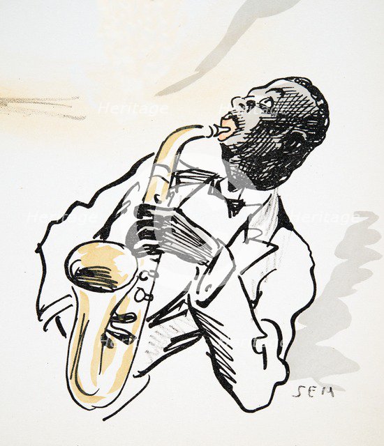 Saxophone Player, from 'White Bottoms' pub. 1927.
