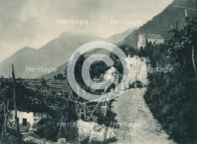 Landscape with Tyrol Castle, Merano, South Tyrol, Italy, 1927. Artist: Eugen Poppel.