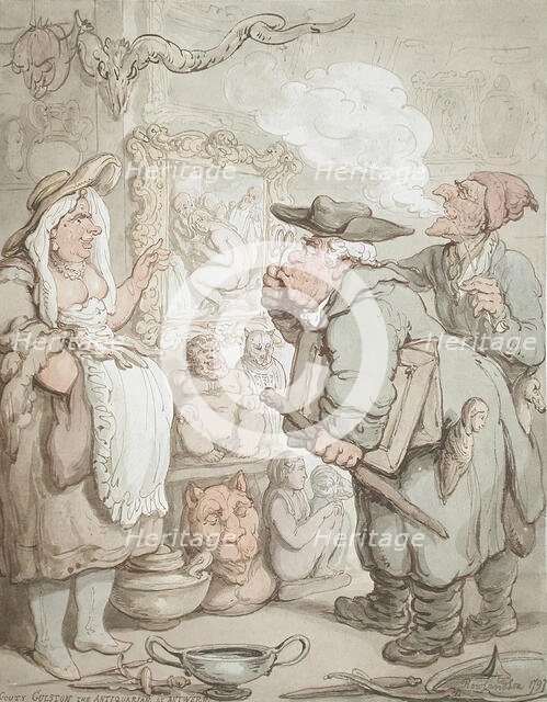 Gouty Gulston The Antiquarian At Antwerp, 1797. Creator: Thomas Rowlandson.