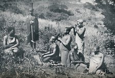 Zulu girls hairdressing, 1912. Artist: Unknown.