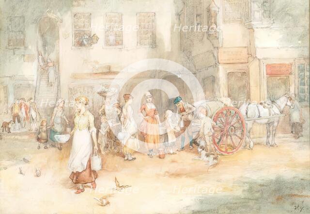 The Milk Cart (John Knox's House, Edinburgh), 1900. Creator: George Hay.