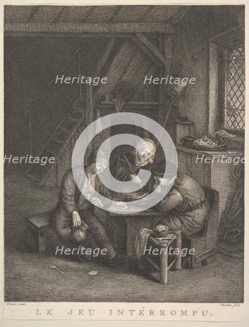 The Interrupted Game (Le Jeu intérrompu), 1730-68. Creator: Jean Heudelot.