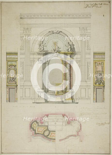 Design for an Altar in the Church of the Confraternity of Santissima Trinita, Turin, c.1734. Creator: Filippo Juvara.