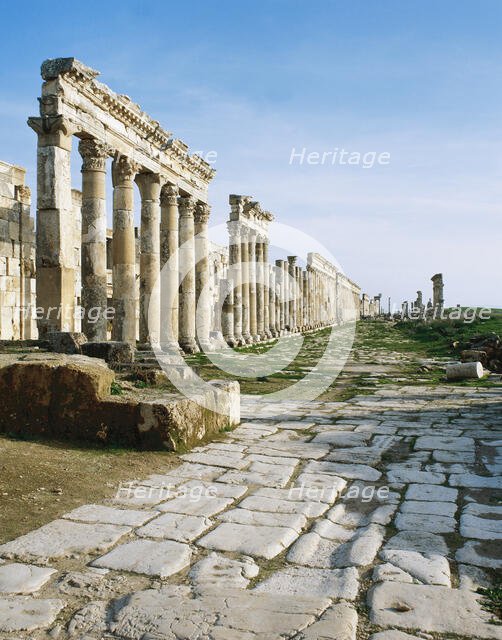 The Cardo Maximus, Apamea city, Syria, Roman, 2nd century, (2005). Creator: LTL.