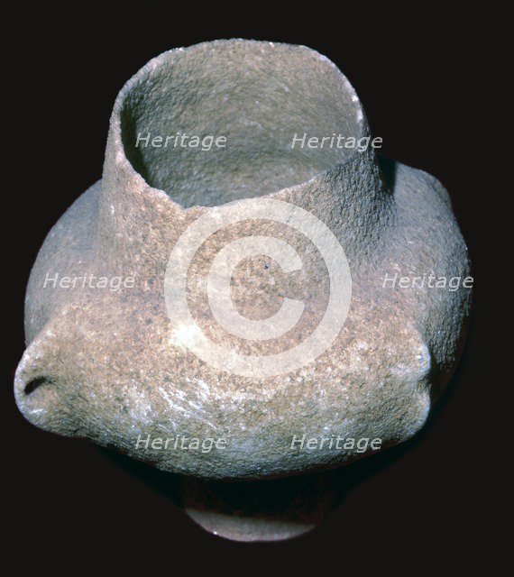 Cycladic marble vase, 26th century BC. Artist: Unknown