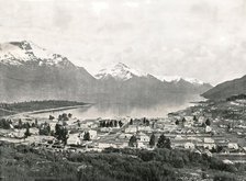 Lake Wakatipu and the mountains, Queenstown, New Zealand, 1895.  Creator: Unknown.