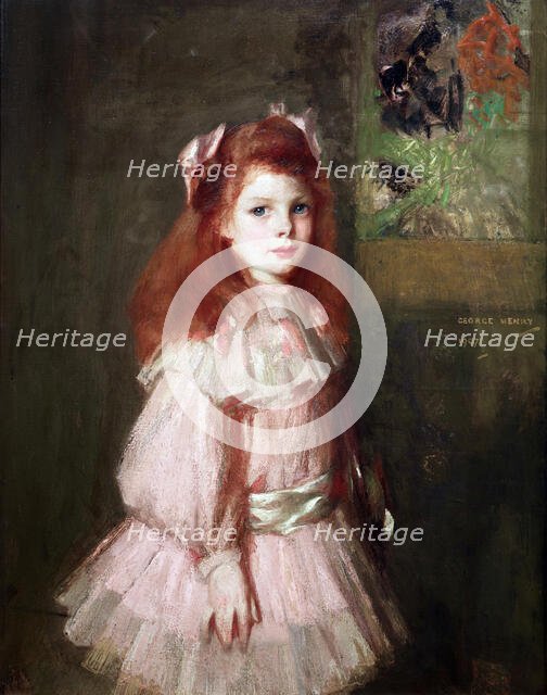 Girl in pink,1907. Creator: George Henry.