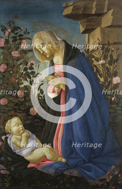 The Virgin Adoring the Sleeping Christ Child, c1485. Creator: Botticelli, Sandro (1445-1510).