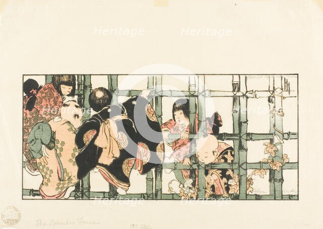 The Bamboo Fence, 1904. Creator: Helen Hyde.