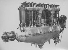 Argus As III (O) aircraft engine, produced under license by Opel during WW1, induction side, 1919. Creator: Air Ministry.