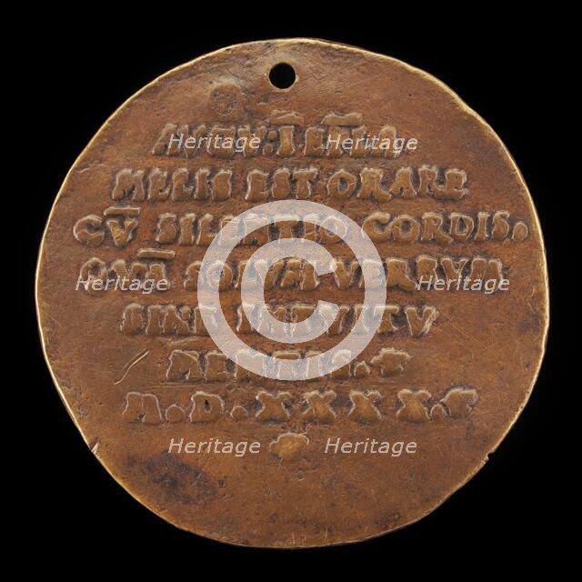 Inscription [reverse], probably 1540. Creator: Friedrich Hagenauer.