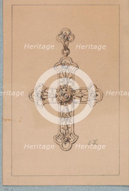 Design for Pendant with Diamonds, c.1864-c.1894. Creator: Henri Cameré.