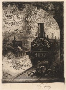 Frontispiece for L'Illustration Nouvelle: The Burial of the Burin, 1877. Creator: Felix Hilaire Buhot.