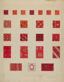 Printed Quilted Patches, 1935/1942. Creator: Francis Law Durand.