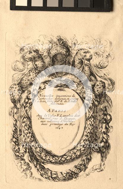 New Model for a Cartouche, 1647. Creator: Stefano Della Bella (Italian, 1610-1664).