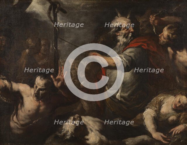 Moses and the Brazen Serpent, 17th century. Creator: Unknown.